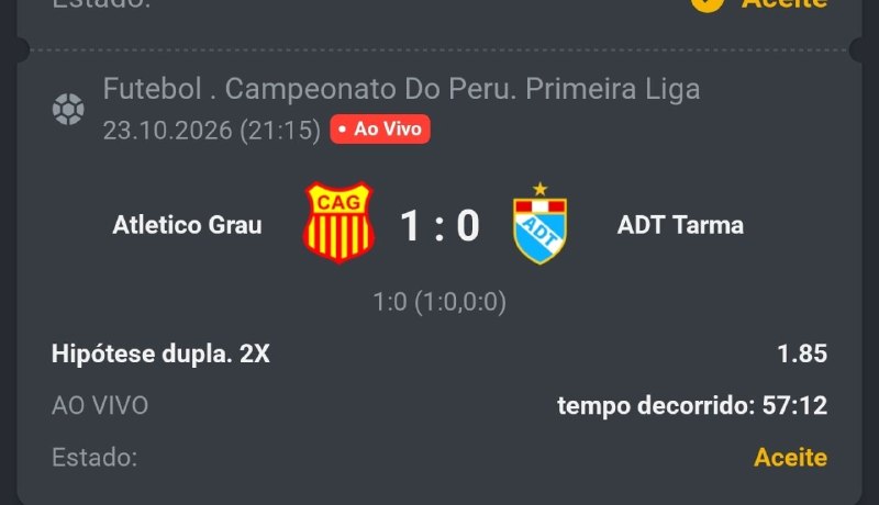 Boletim da tip publicada no Telegram a 23.10.2026 22:44